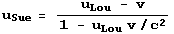 Relativistic velocity addition